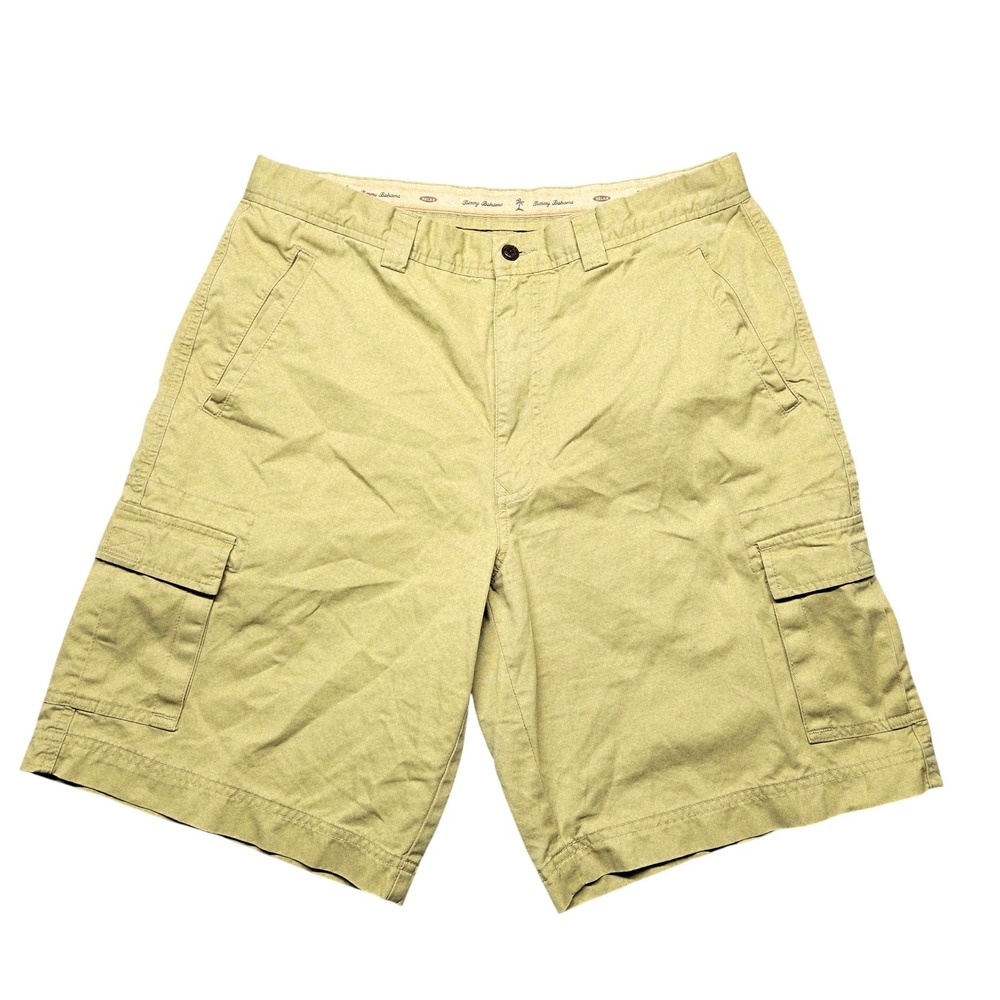 Tommy Bahama Cargo Shorts Mens 36‎ Beige Flat Front Relaxed Fit Pockets Casual